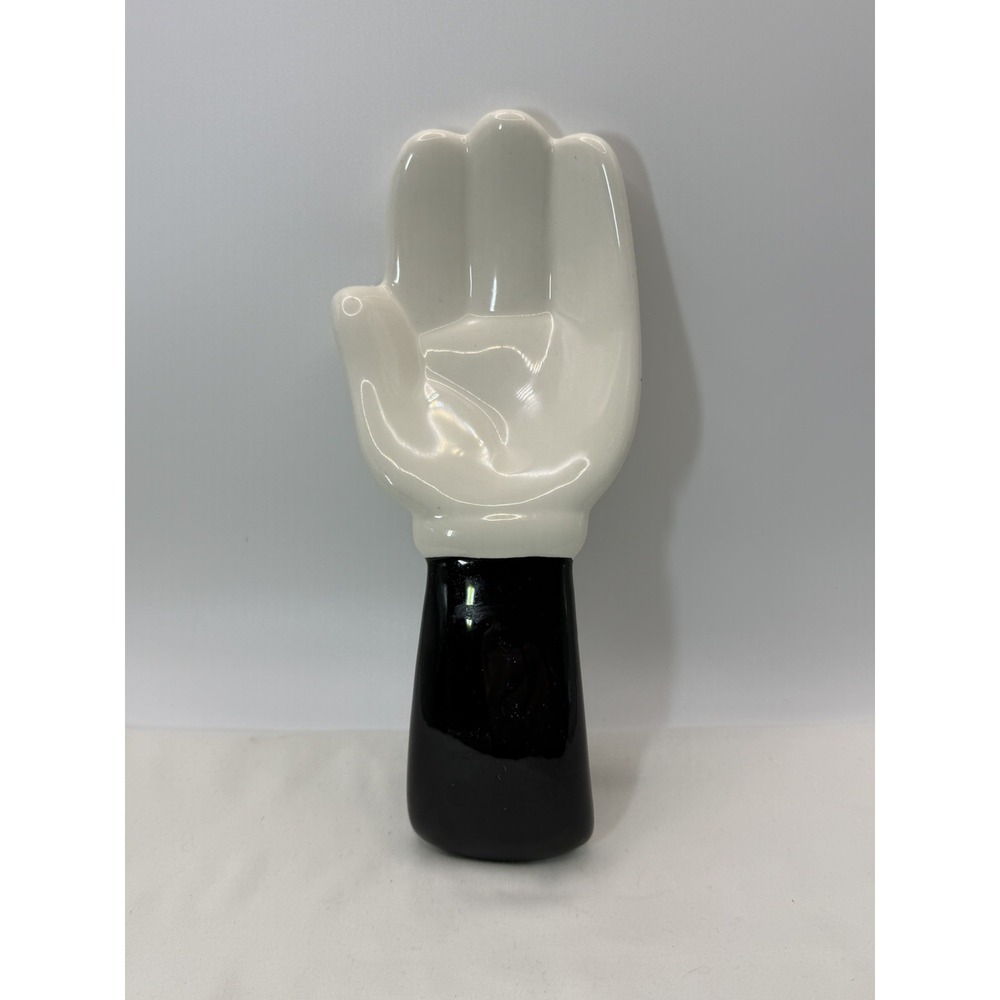 Disney Mickey Mouse Ceramic Spoon Rest Utensil Holder Black And White